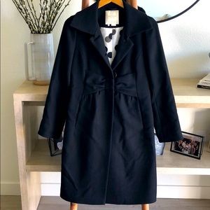 Kate Spade Black Coat Wool Peacoat